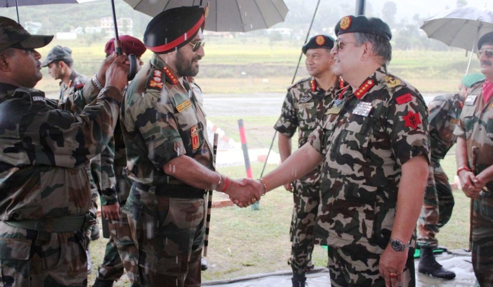 नेपाल र भारतीय सेनाको नेपालमा सयुक्त अभ्यास, भारतीय सेनाको तीन सदस्यीय सैनिक टोली नेपालमा